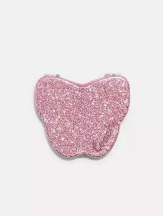 Coach Other - Coach Glitter Pink Butterfly Compact Mirror